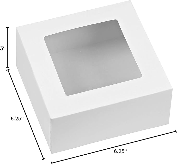 4 Cavity White Cupcake Box 3ct