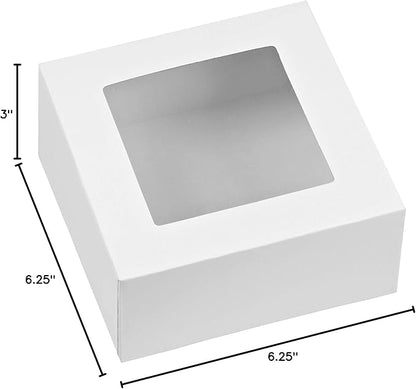 4 Cavity White Cupcake Box 3ct