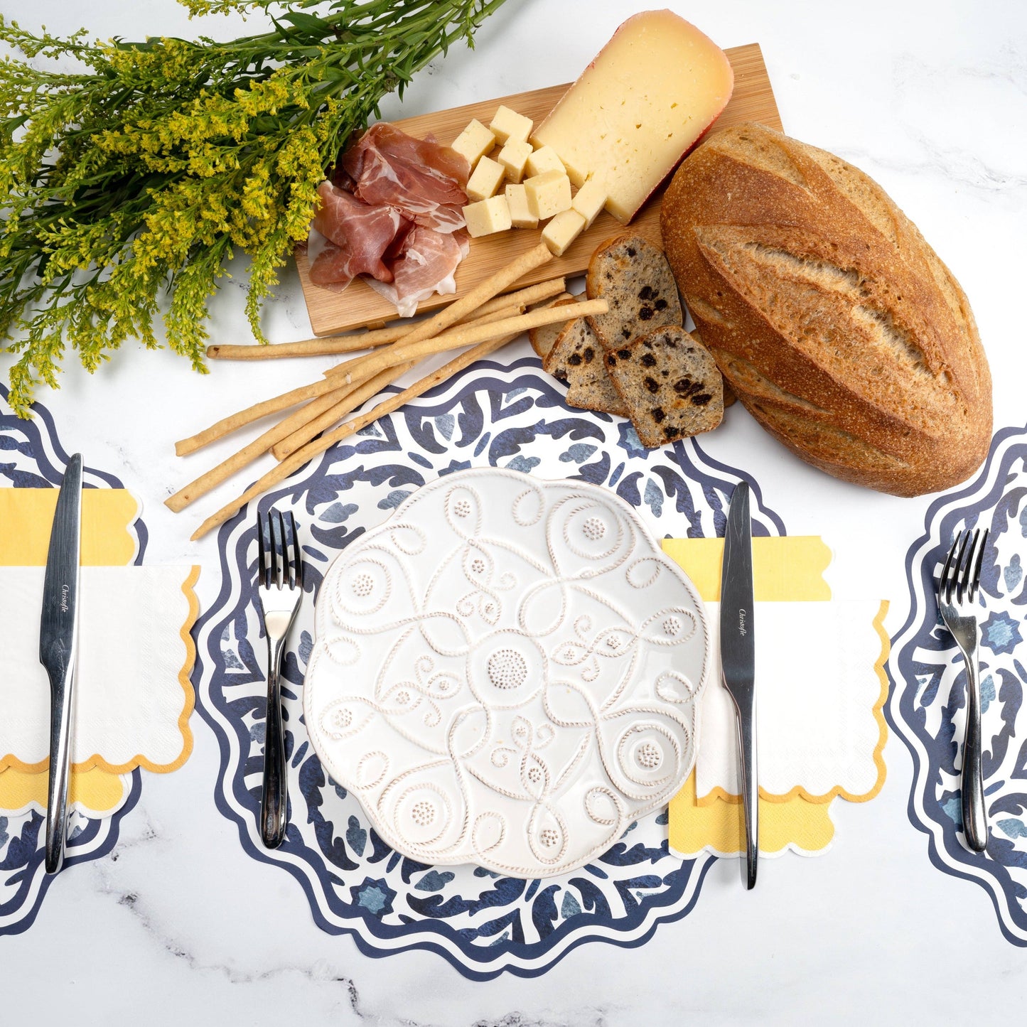 Mediterranean Tile Design Paper Placemats 12ct