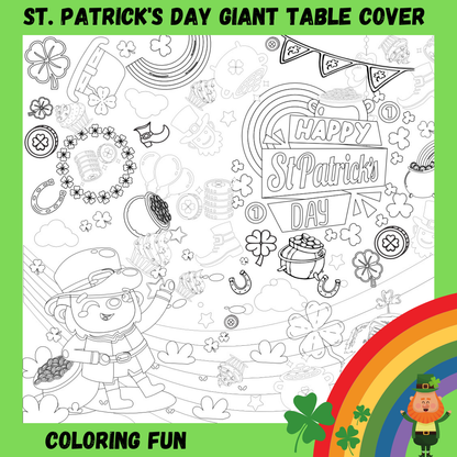 St. Patrick's Day Coloring Tablecloth