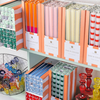 Red & White 11in Taper Candles - 1 Candle