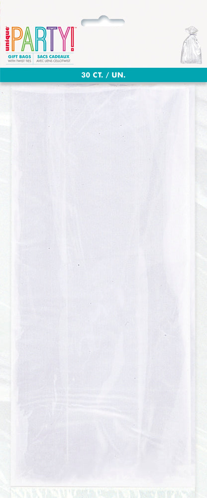 Clear Cellophane Bags 30ct