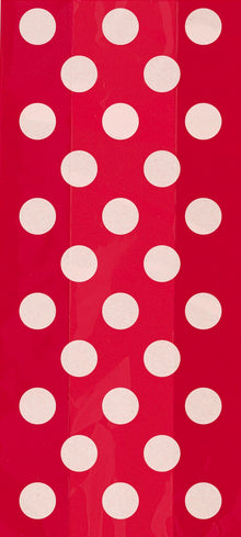 Ruby Red Dots Cellophane Bags 20ct