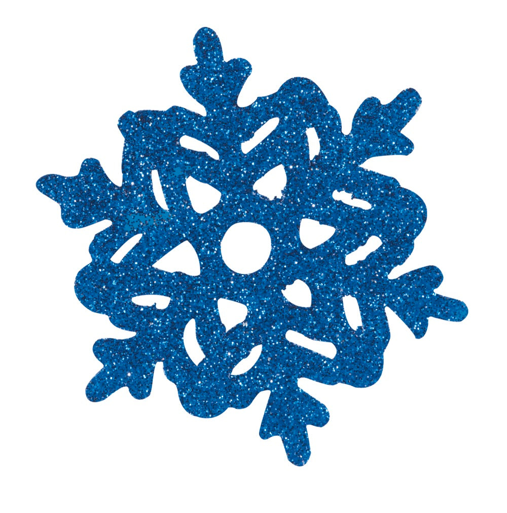 Mini Snowflake Glitter Cut Outs 6ct - Assorted