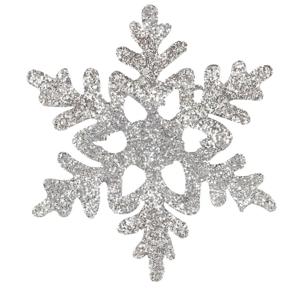 Mini Snowflake Glitter Cut Outs 6ct - Assorted