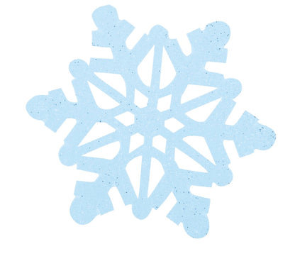 Mini Snowflake Glitter Cut Outs 6ct - Assorted
