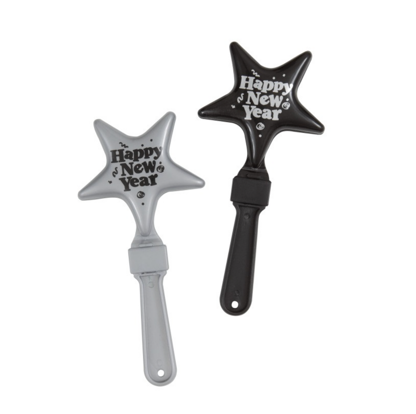 New Year's Star Clapper Black & Silver - 1 Assorted Color