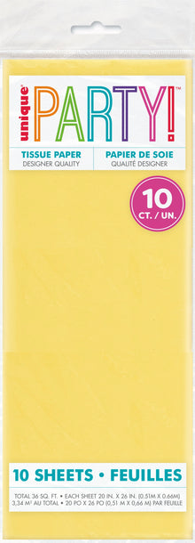 Yellow Tissue Sheets 10ct