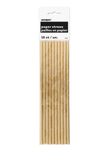 Foil Paper Straws 10ct