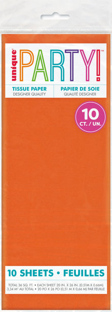 Orange Tissue Sheets 10ct
