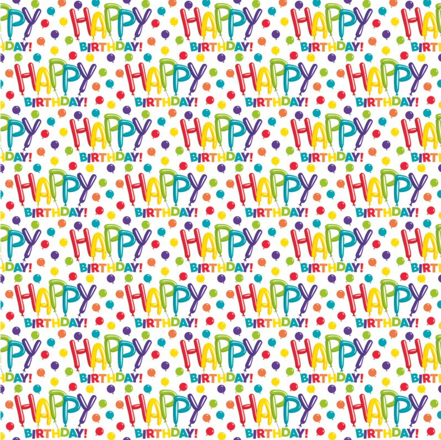 Colorful Birthday Gift Wrap 30x 5ft