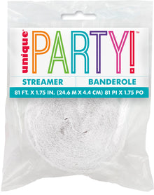 White Crepe Streamer 81ft