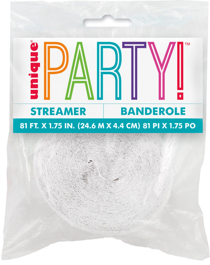 White Crepe Streamer 81ft