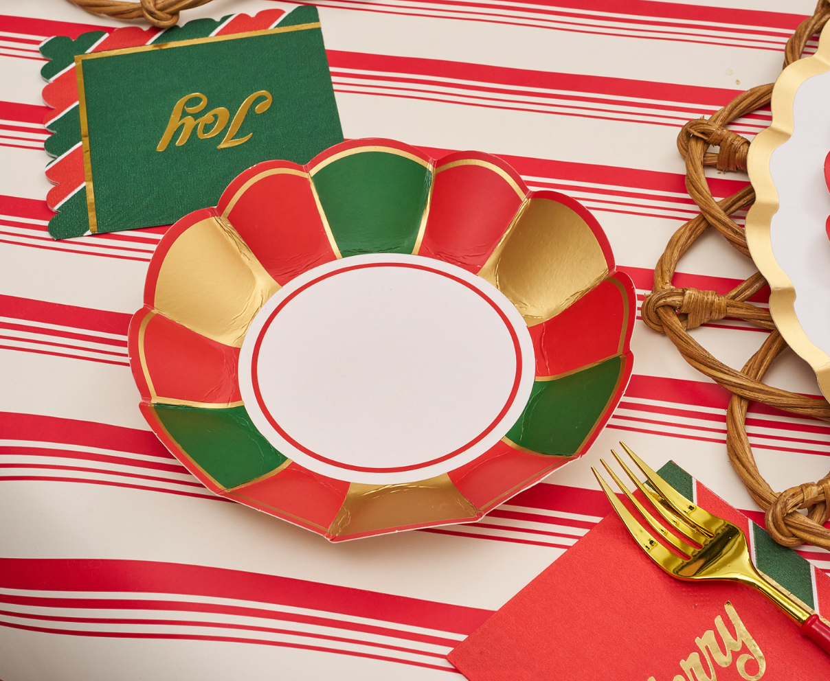 Joyful Christmas 6.5in Appetizer/Dessert Bowls 8ct