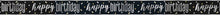 Black & Silver Foil Happy Birthday Banner 12ft