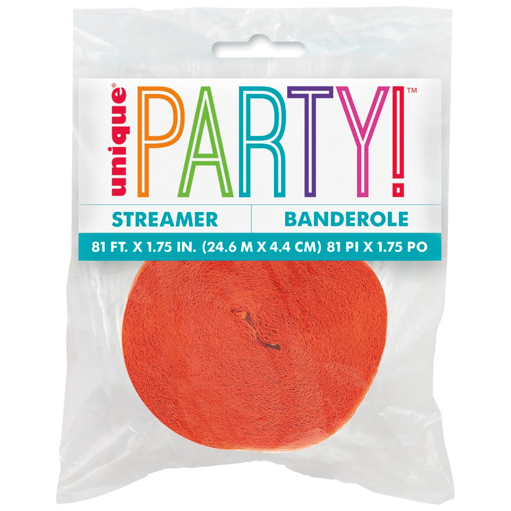 Orange Crepe Streamer 81ft