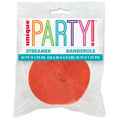 Orange Crepe Streamer 81ft