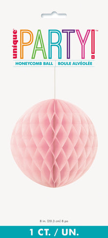 Pink Solid 8in Honeycomb Ball