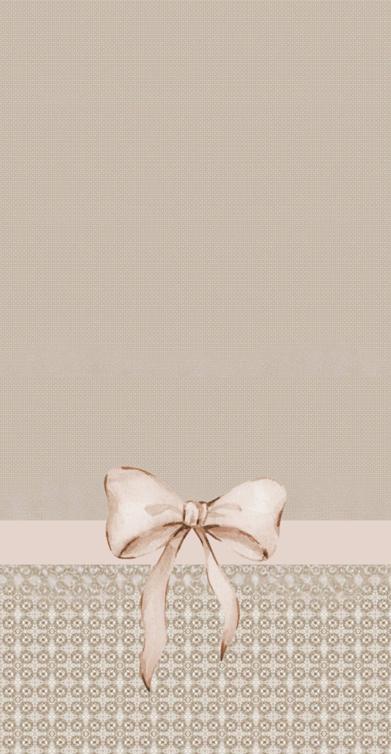 Natural Bow Tie  - Printed Guest Towel