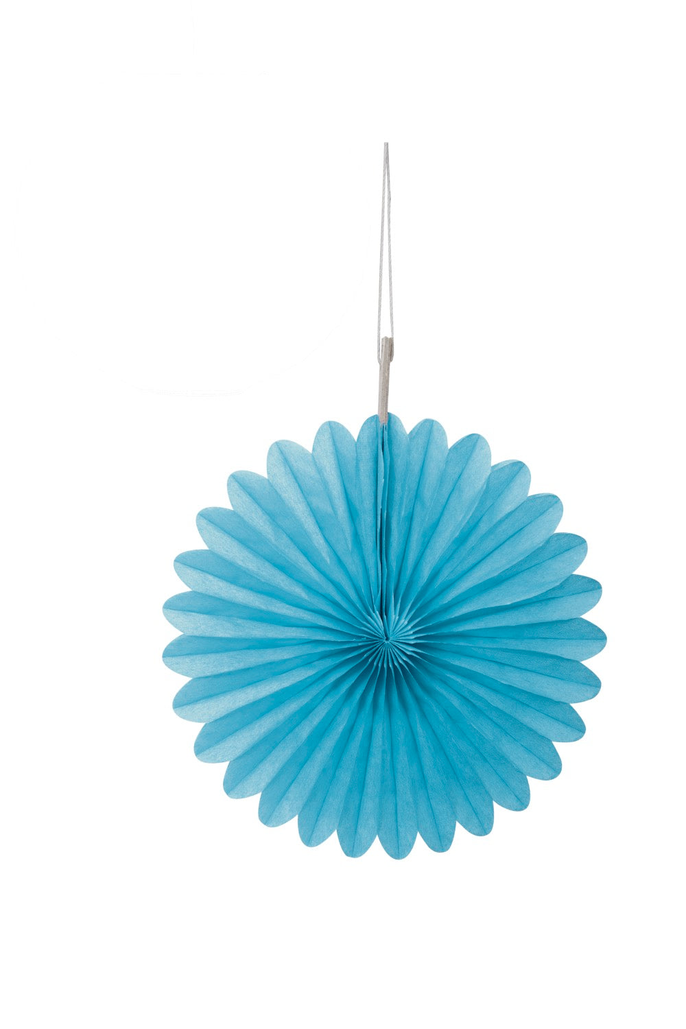 Light Blue Solid 6in Tissue Paper Fans 3ct