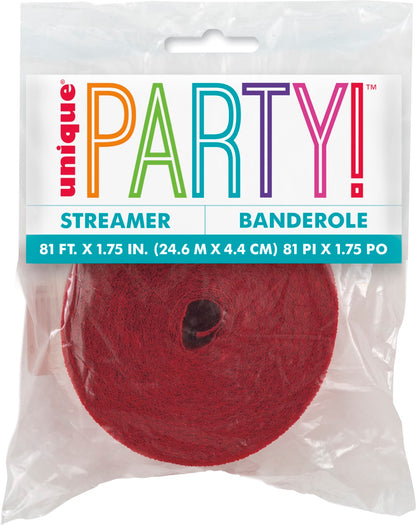 Red Crepe Streamer 81ft