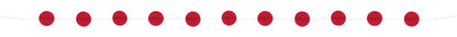 Red Honeycomb Ball Garland 7ft