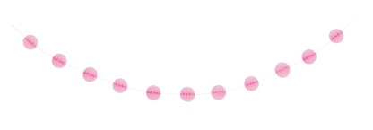 Pink Honeycomb Ball Garland 7ft