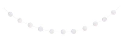 White Honeycomb Ball Garland 7ft