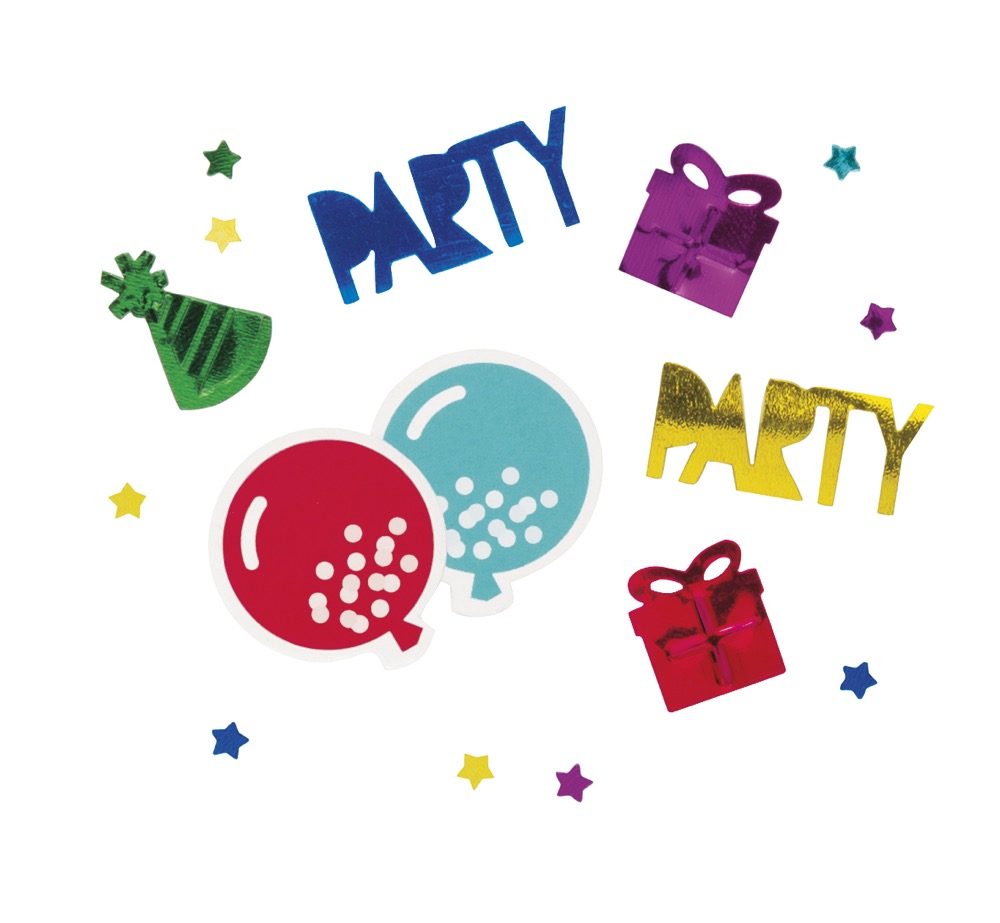 Colorful Party Shapes Birthday Foil Confetti