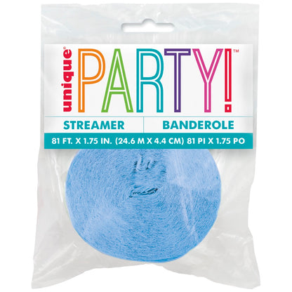 Light Blue Crepe Streamer 81ft