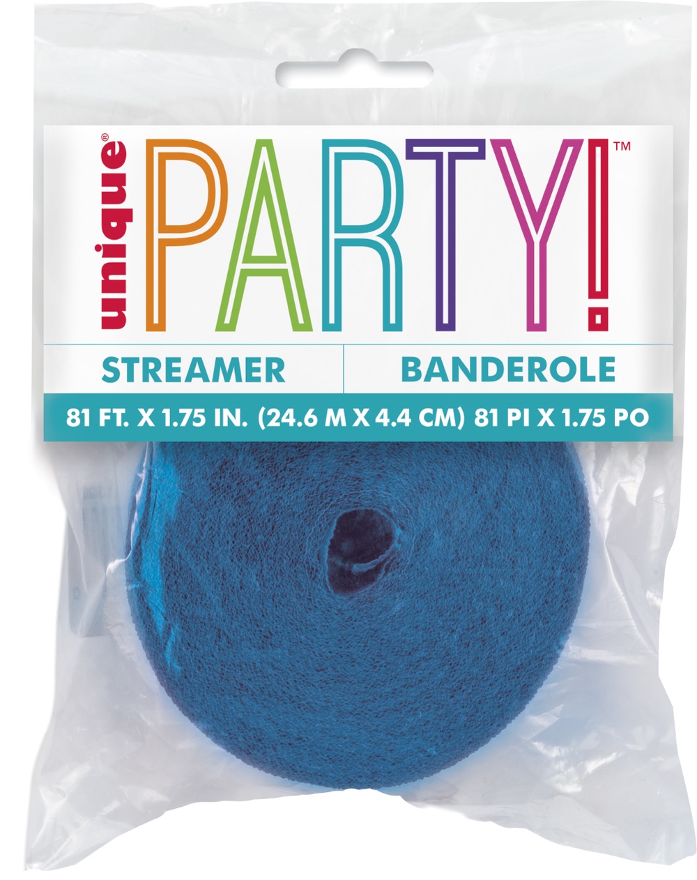 Royal Blue Crepe Streamer 81ft