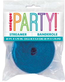 Royal Blue Crepe Streamer 81ft