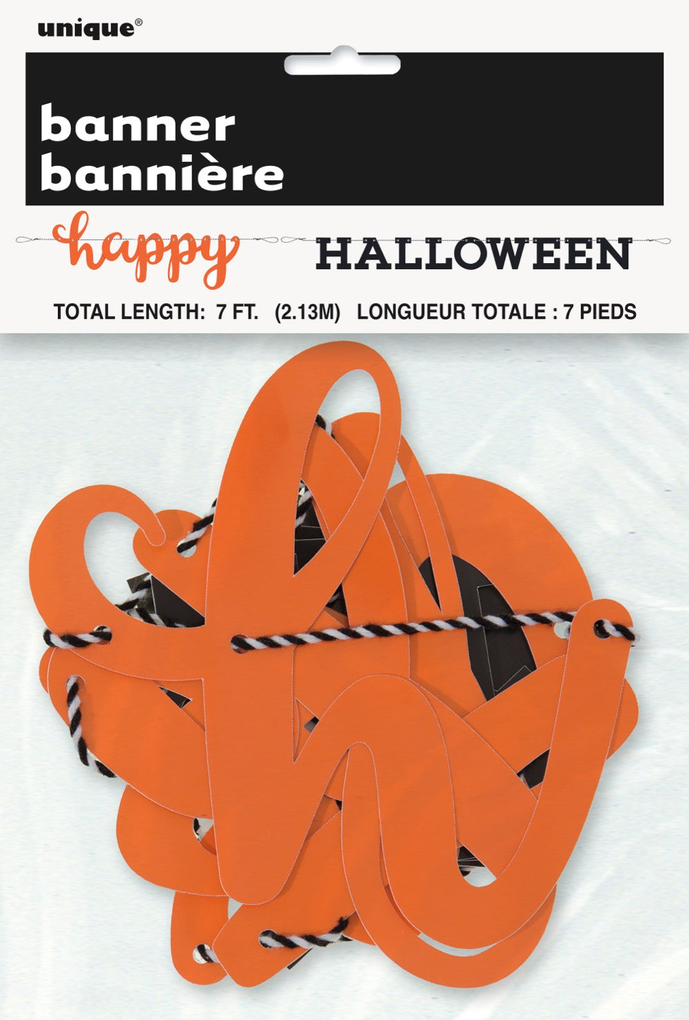 Orange and Black Happy Halloween Banner 2pc