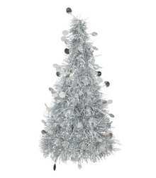 Tinsel Tree Centerpiece 10.25in