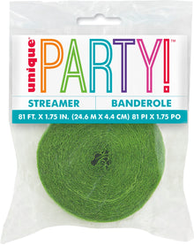 Lime Green Crepe Streamer 81ft