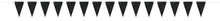Chalk Paper Flag Banner & 1 Piece Of Chalk 9ft
