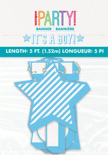 Blue It's a Boy Letter Banner