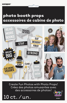 Resolution New Year's Photo Booth Props 10ct