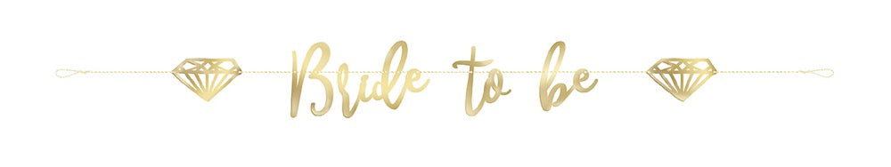 Gold Bride to Be Banner 6ft