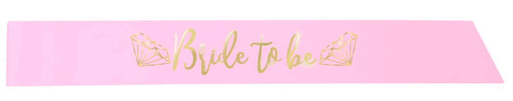 Pink and Gold Bride to Be Bachelorette Party Sash