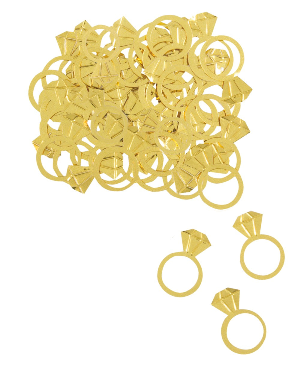 Large Gold Diamond Ring Foil Confetti .5oz