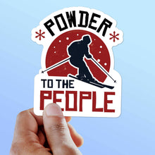 Powder to the People Skiing Bumper Sticker