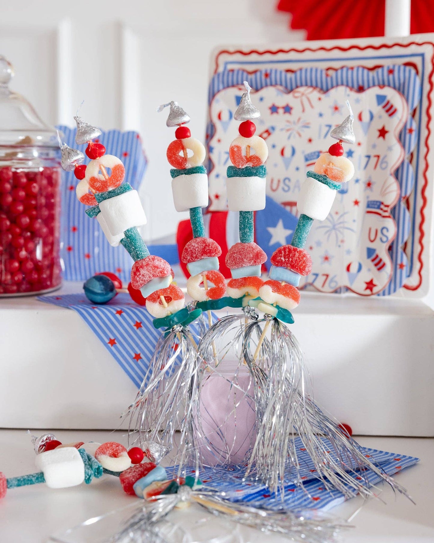 Stripes and Stars Paper Guest Napkins 24ct