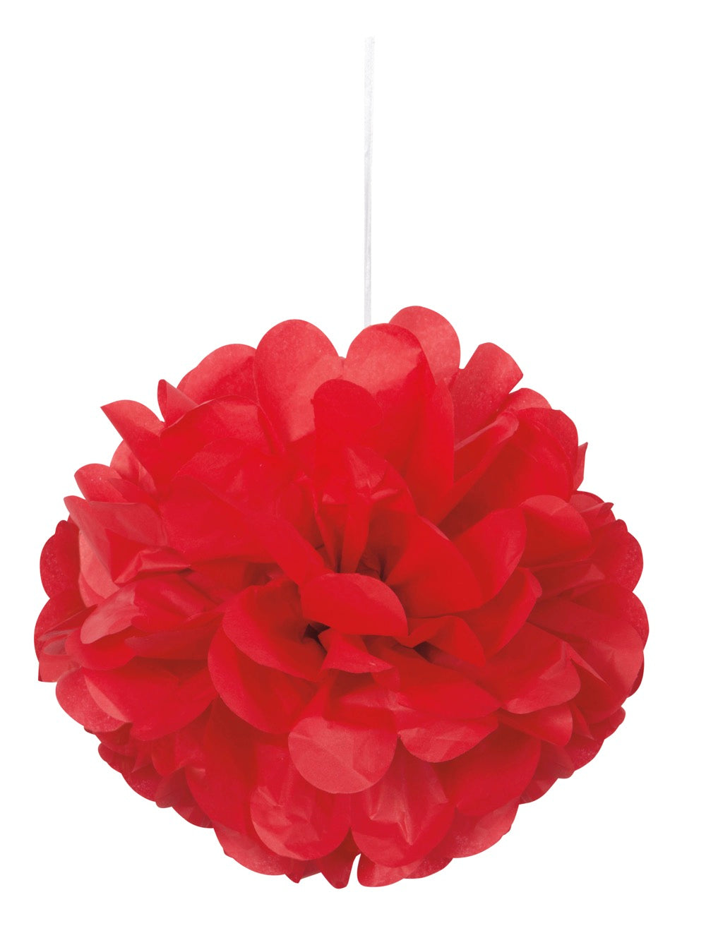 Red Mini Puff Tissue Decorations 3ct