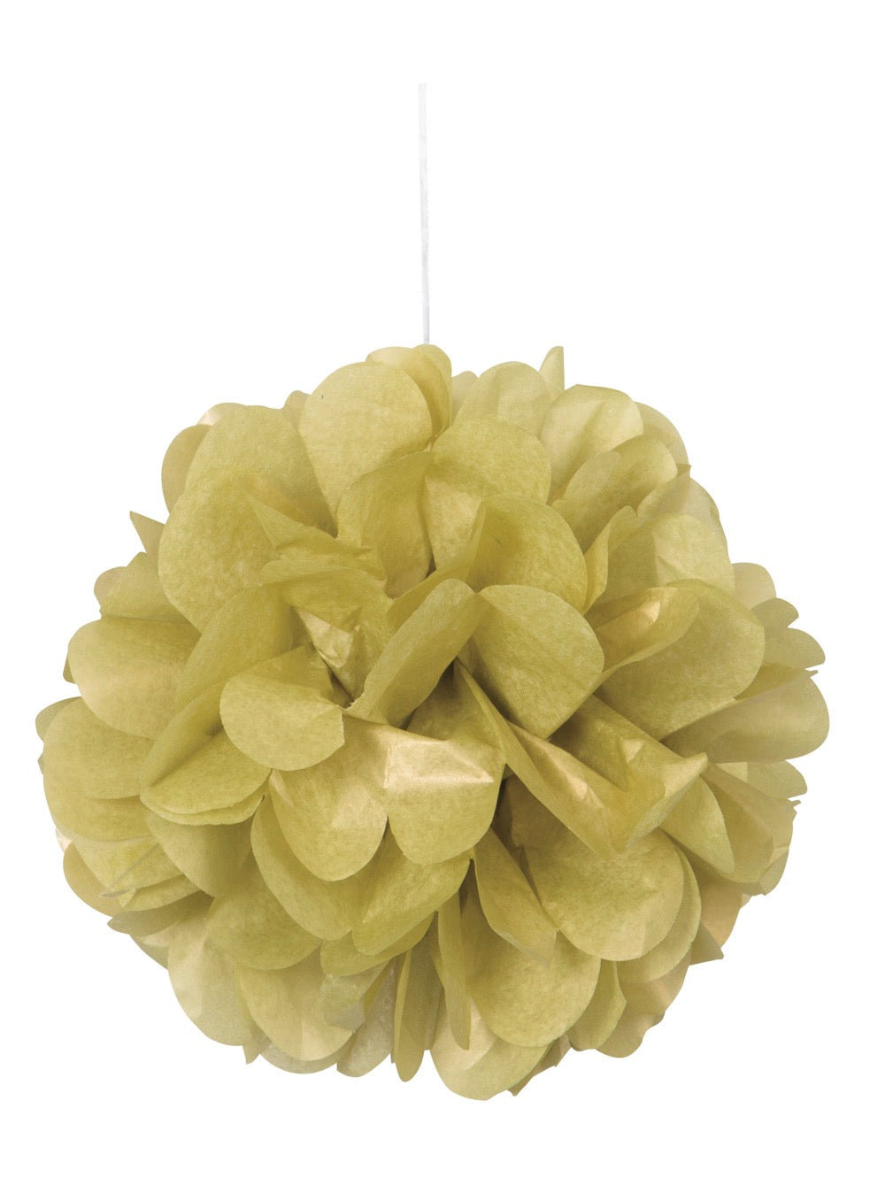 Gold Mini Puff Tissue Decorations 3ct