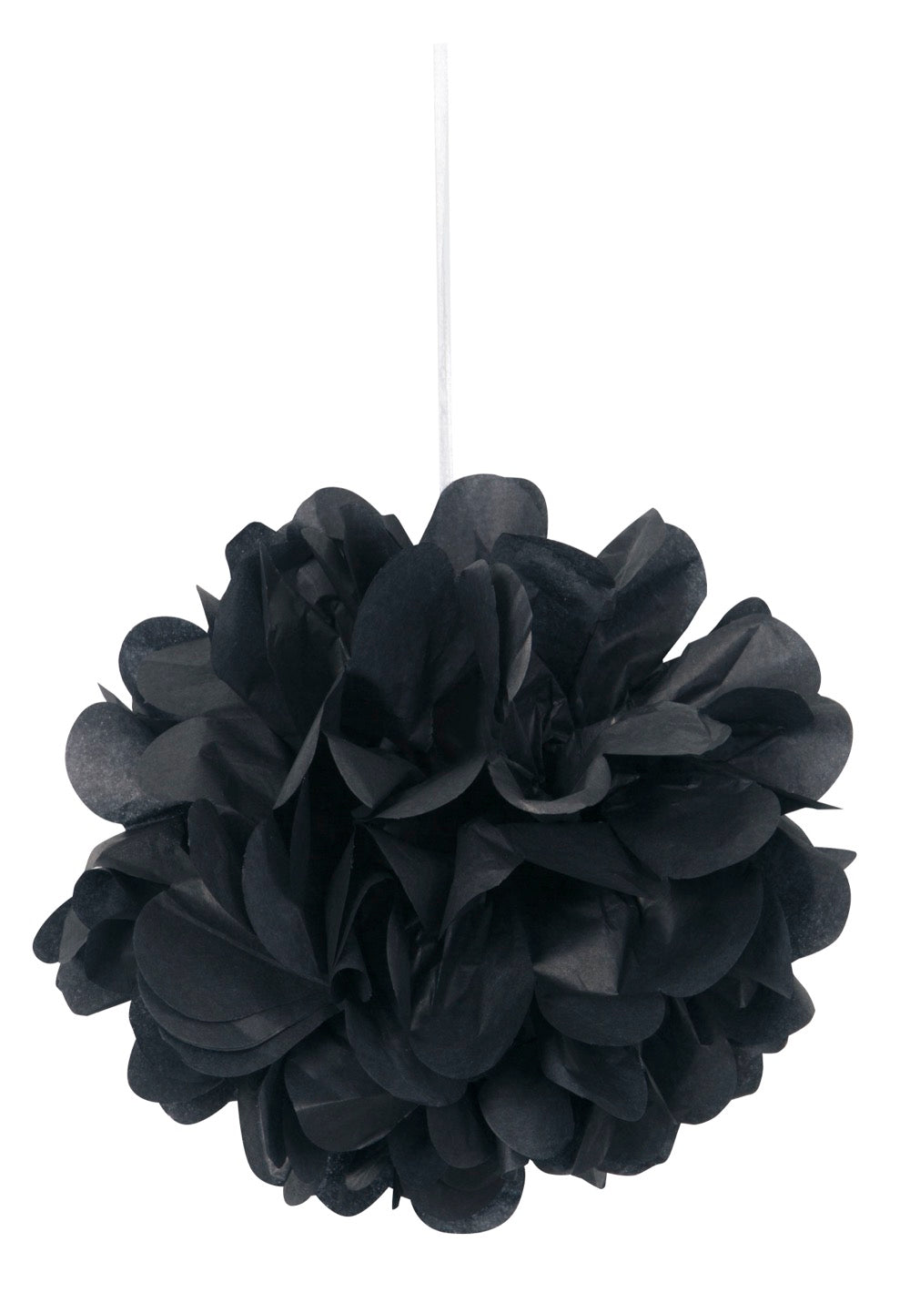 Black Mini Puff Tissue Decorations 3ct