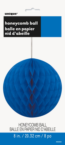 Royal Blue Solid 8in Honeycomb Ball