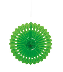 Lime Green Solid 16in Tissue Paper Fan