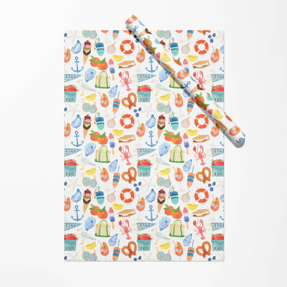 East Coast Summer Gift Wrap | East Coast Icons Gift Wrap