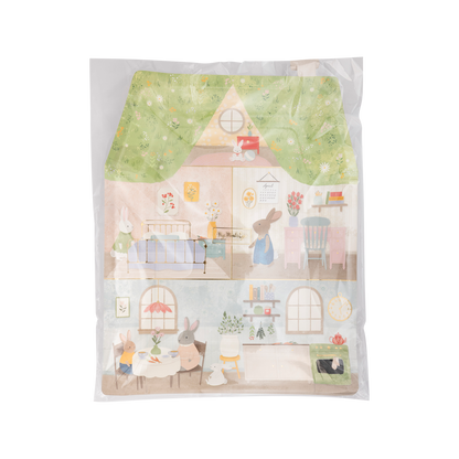 Bunny Cottage Shaped Paper Plates 8ct